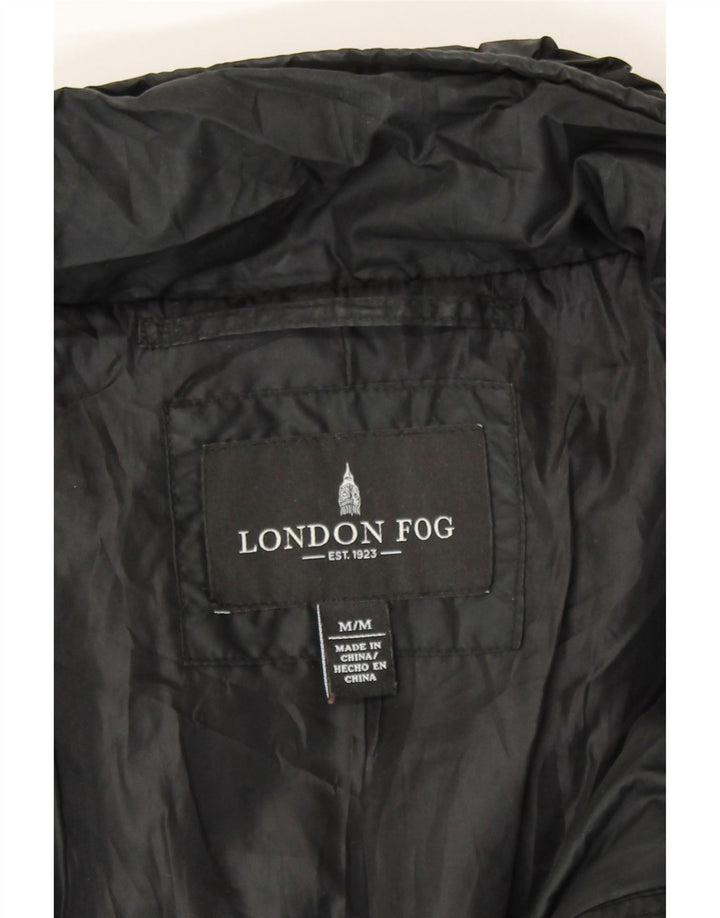 LONDON FOG Womens Padded Coat UK 14 Medium Black Polyester Vintage London Fog and Second-Hand London Fog from Messina Hembry 