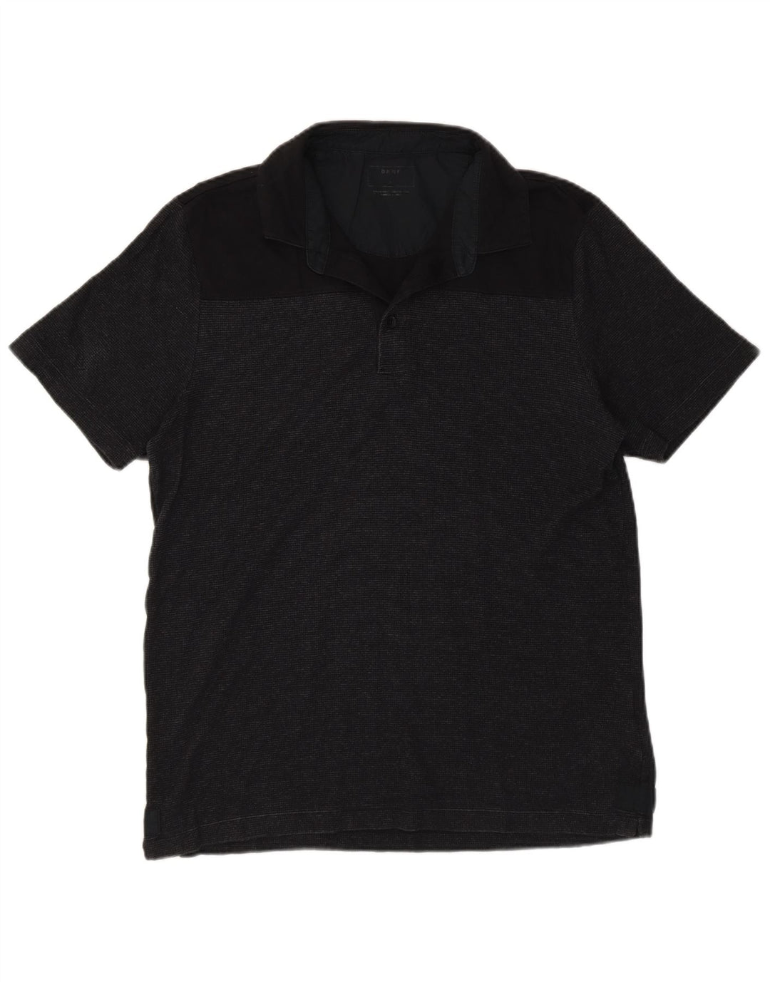 Męska koszulka polo Dkny, bawełniana w średnie czarne prążki