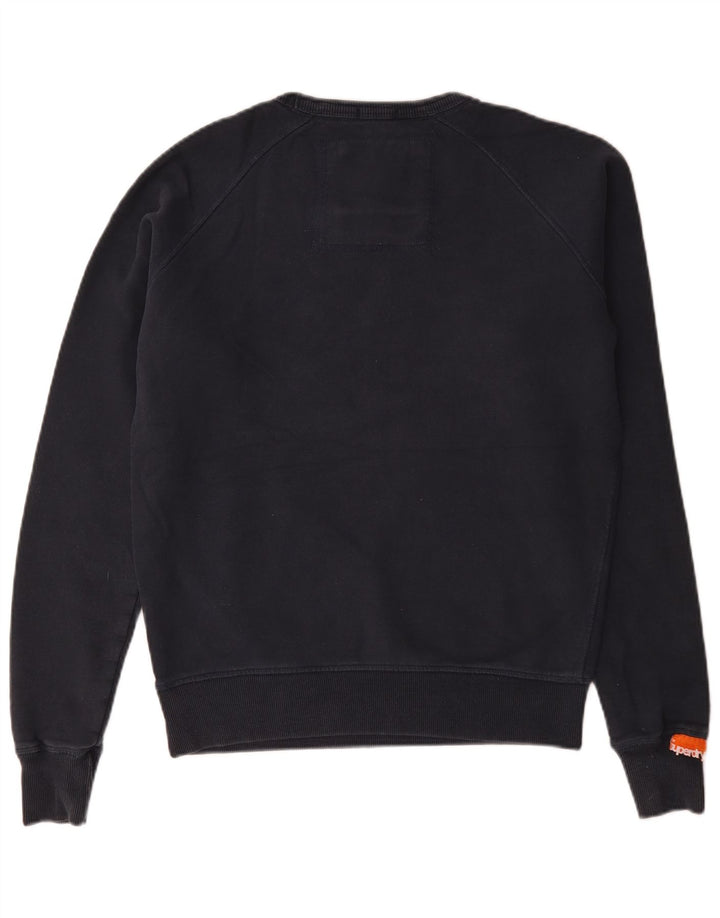 Męski sweter z grafiką Superdry, średni granatowy, bawełniany