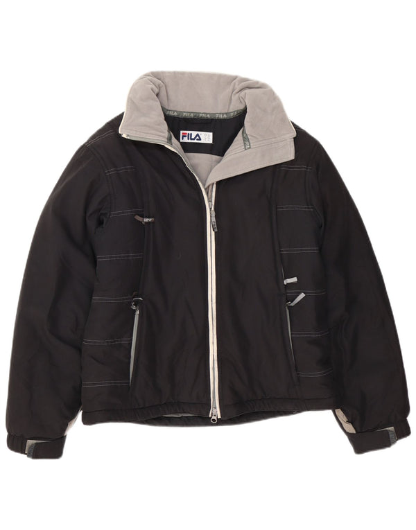 FILA Womens Padded Jacket IT 44 Medium Black Polyester