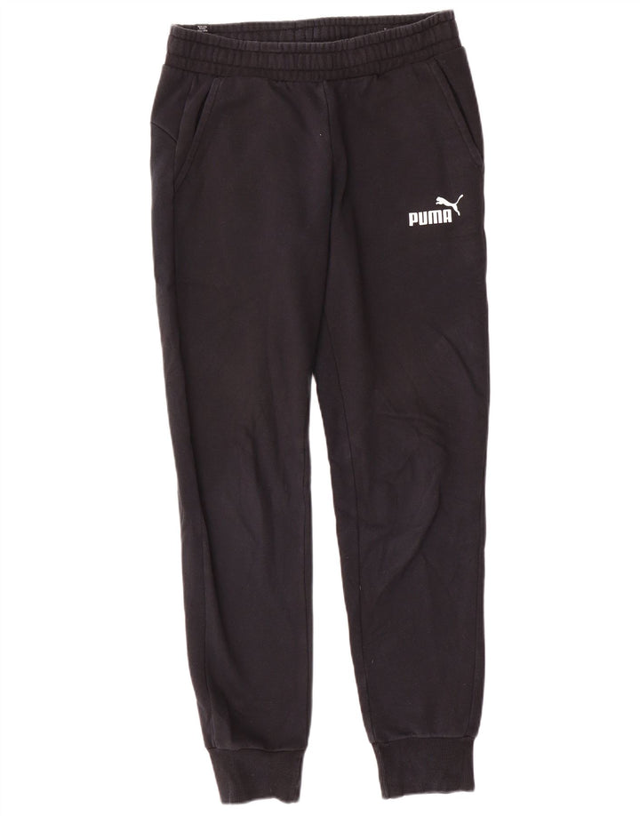 Męskie spodnie dresowe Puma Joggers, średnia czarna bawełna
