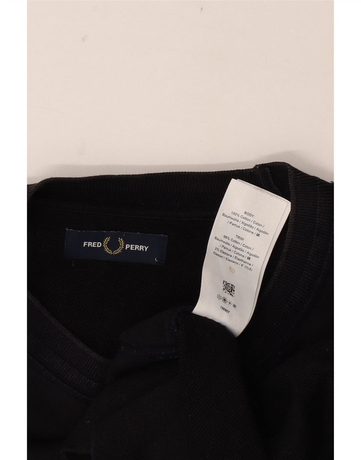 Męska bluza z grafiką Fred Perry, duża, granatowa, bawełniana