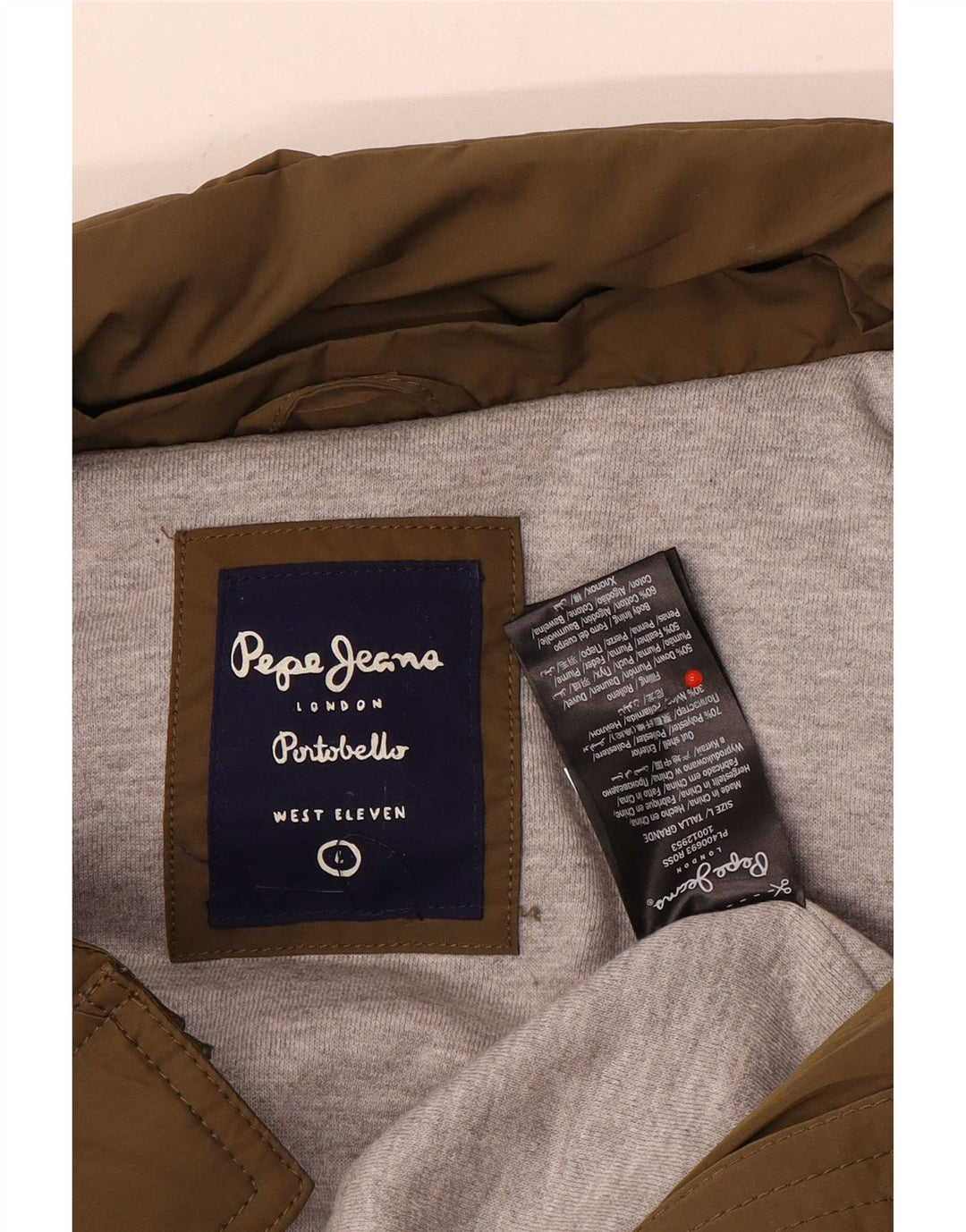Damska wyściełana kamizelka PEPE Jeans UK 16, duża, khaki, poliester