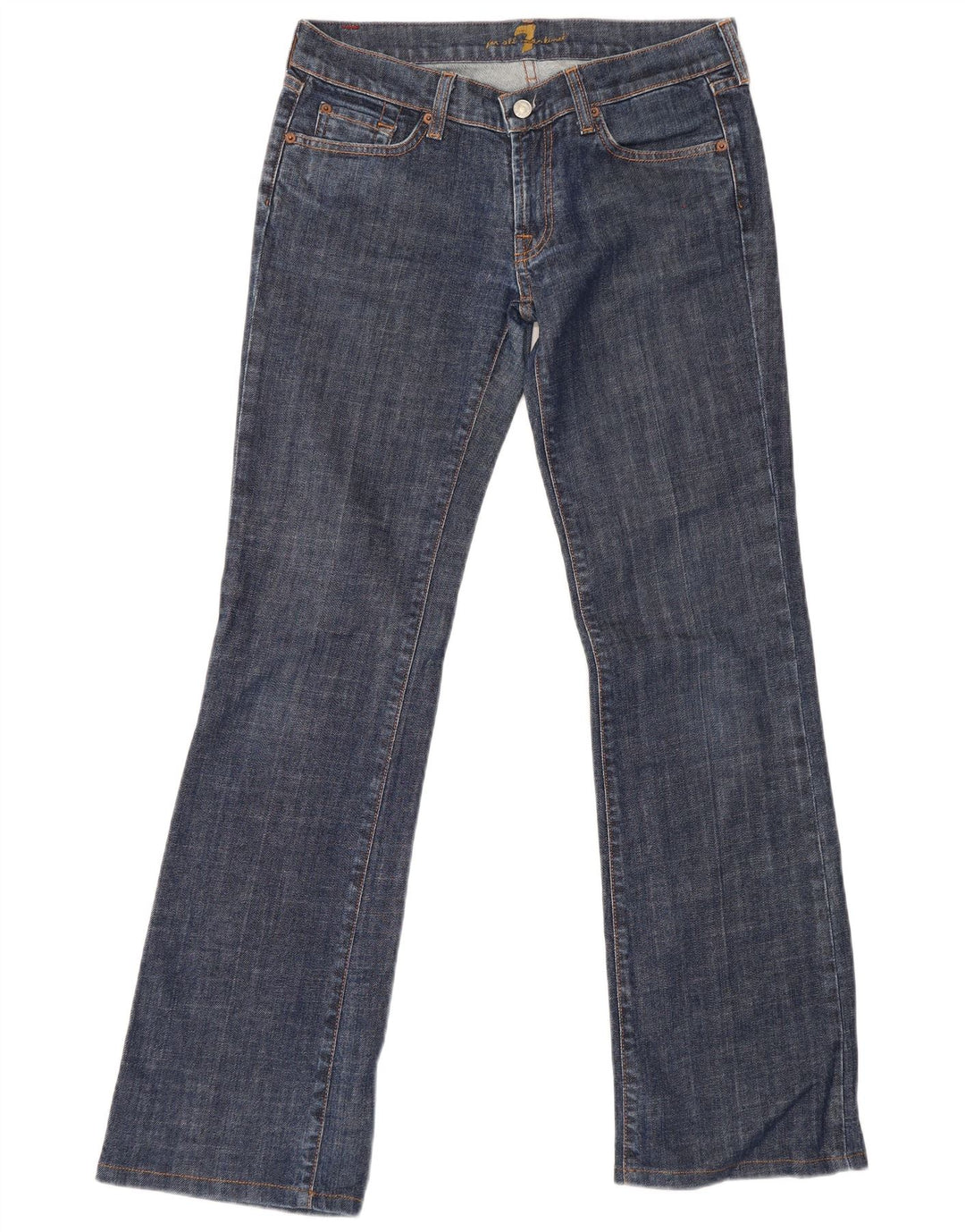 Damskie jeansy Bootcut 7 For All Mankind W29 L32 Niebieska bawełna