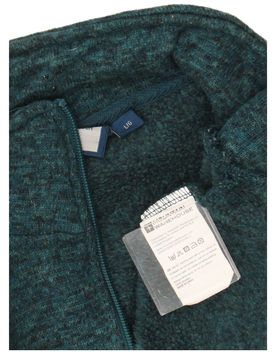 Męski sweter z kapturem Mountain Warehouse, duży, zielony, nakrapiany poliester