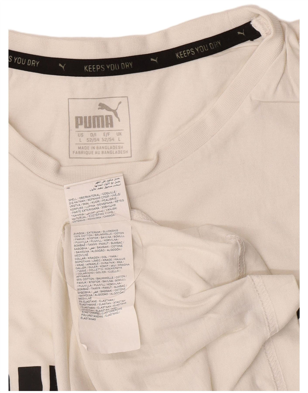 Męska kamizelka z grafiką Puma, duża, biała, bawełniana