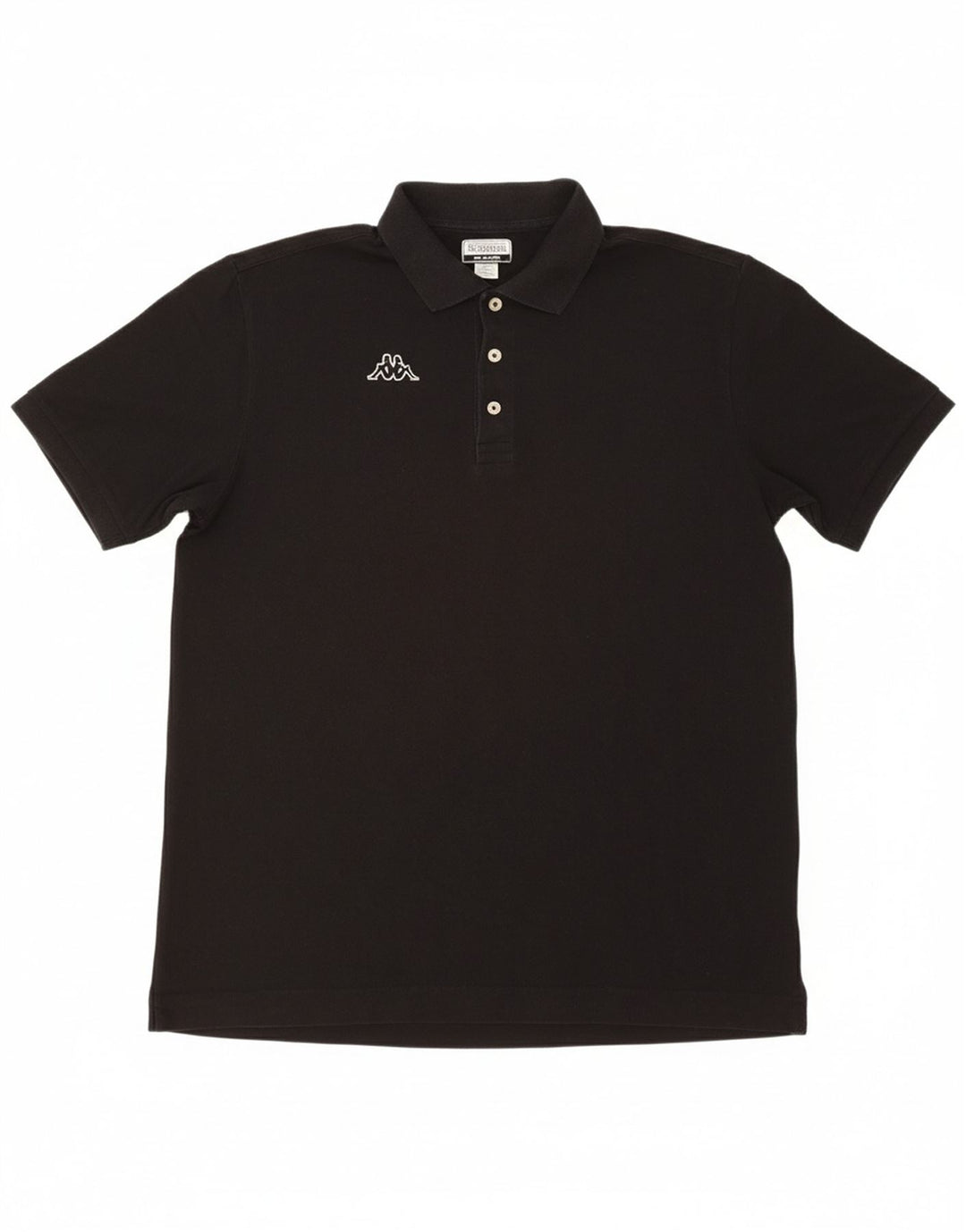 KAPPA Mens Polo Shirt 2XL Black Cotton