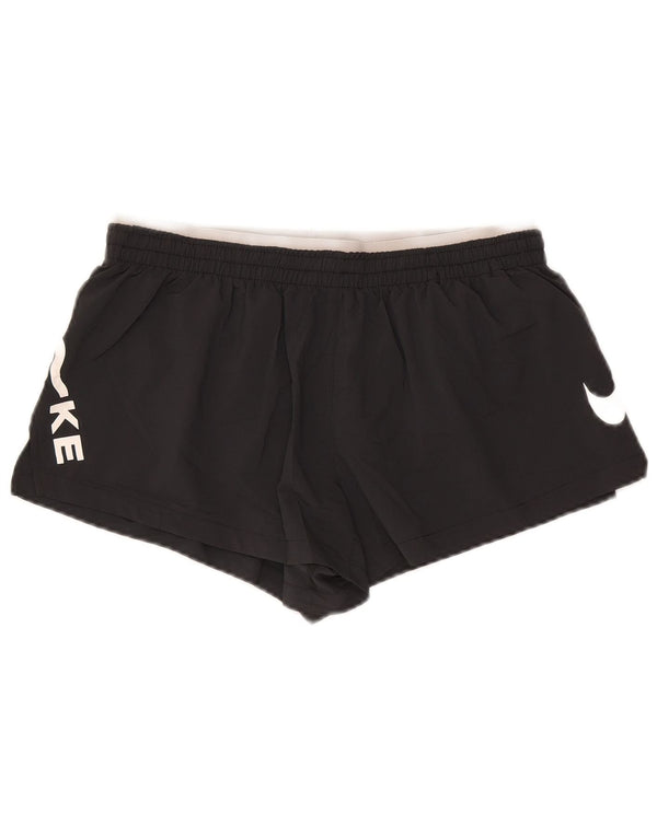 Damskie spodenki sportowe Nike Dri Fit Graphic UK 12, średni czarny poliester