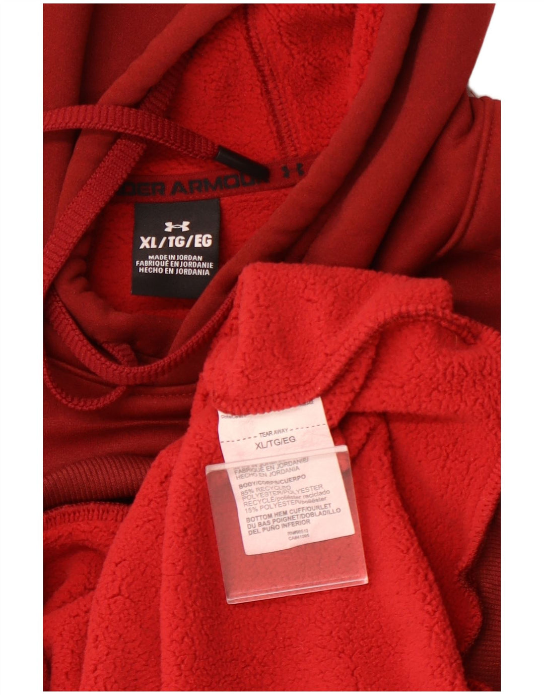 UNDER ARMOUR Męski sweter z kapturem XL, bordowy, poliester