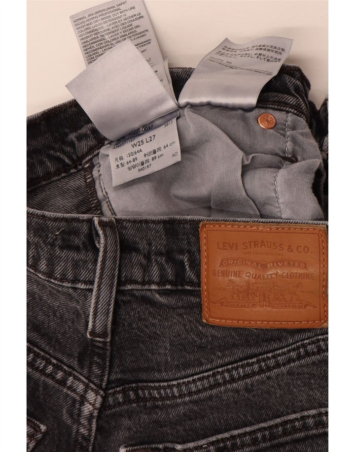 Damskie jeansy Levi's Ribcage Straight W25 L27 Szara bawełna