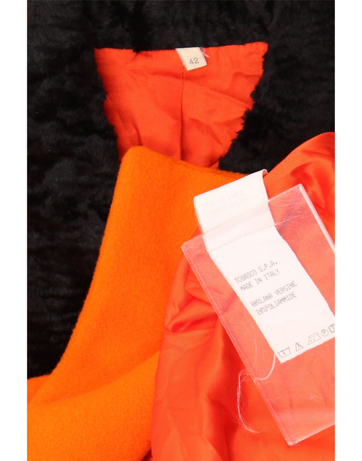 Vintage damska marynarka dwurzędowa UK 14, średnia pomarańcza