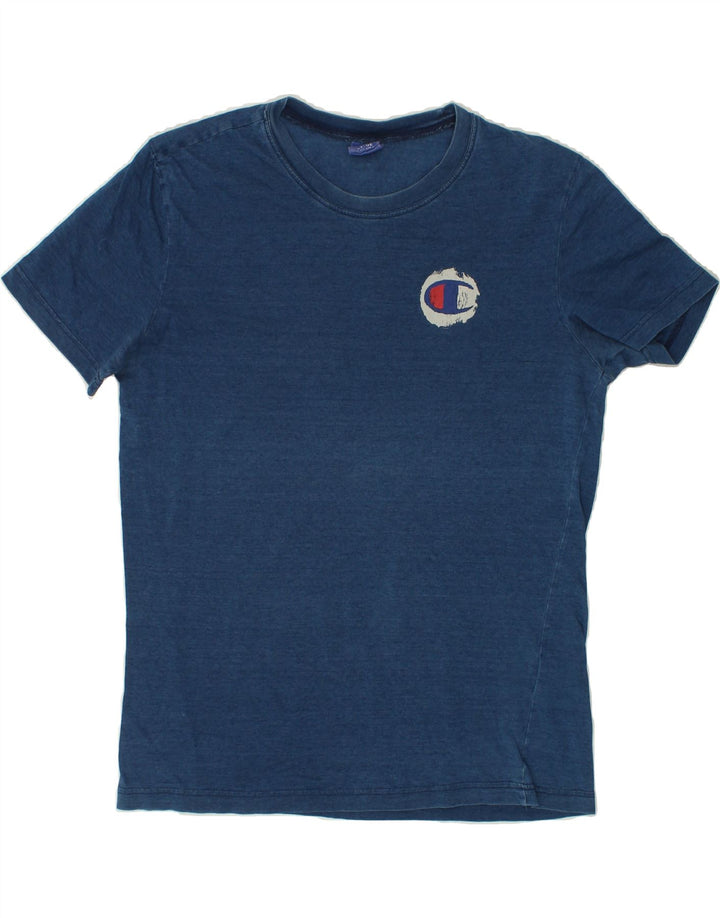 CHAMPION Womens Graphic T-Shirt Top Large Navy Blue Cotton Vintage Champion and Second-Hand Champion from Messina Hembry 