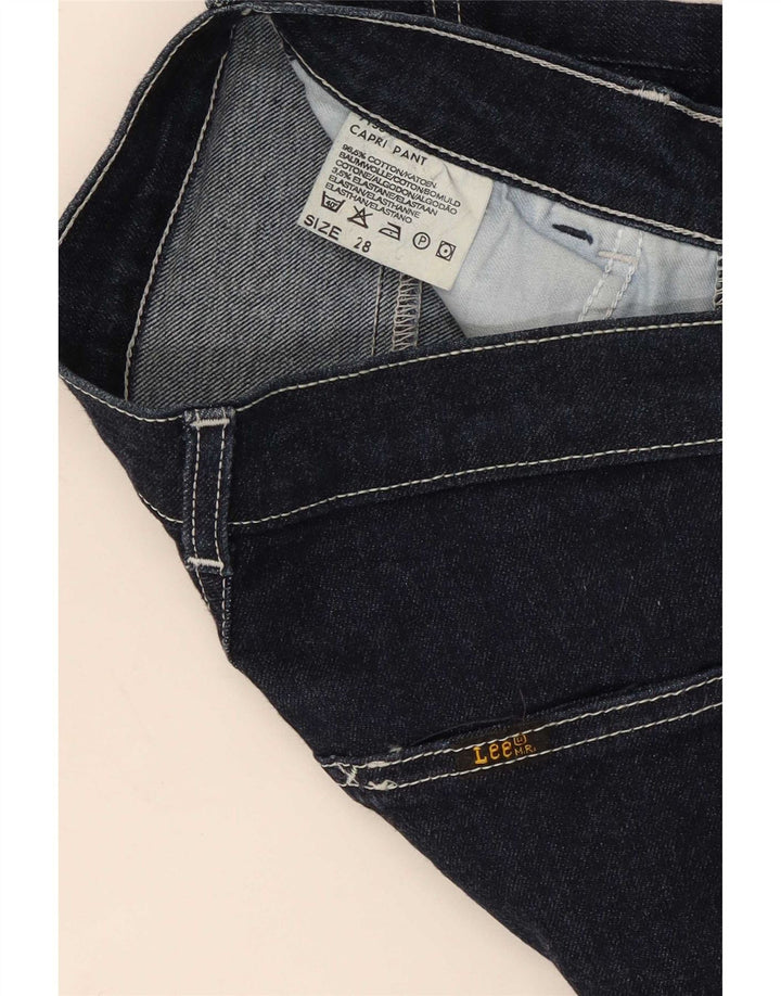Damskie jeansy Lee Capri W28 L23 Granatowe, bawełniane