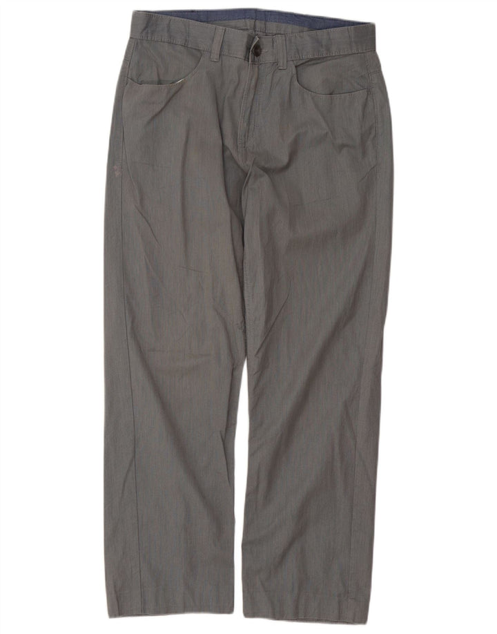 CALVIN KLEIN Męskie proste spodnie codzienne W30 L27 Szara bawełna