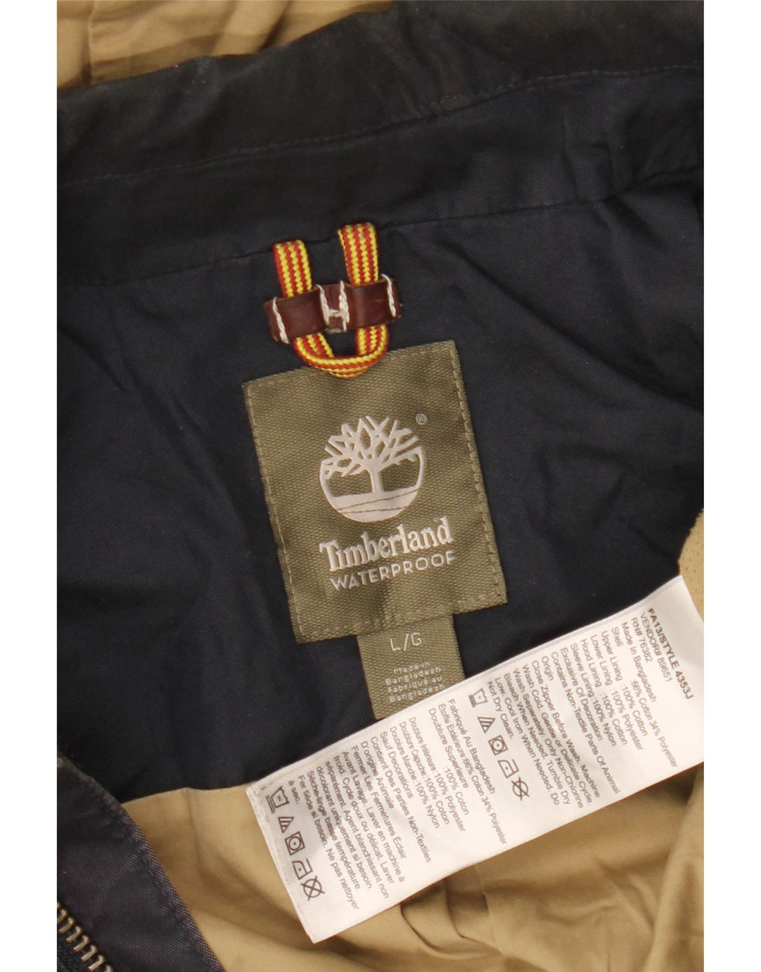 TIMBERLAND Męska kurtka parka z kapturem UK 40, duża, granatowa, bawełniana