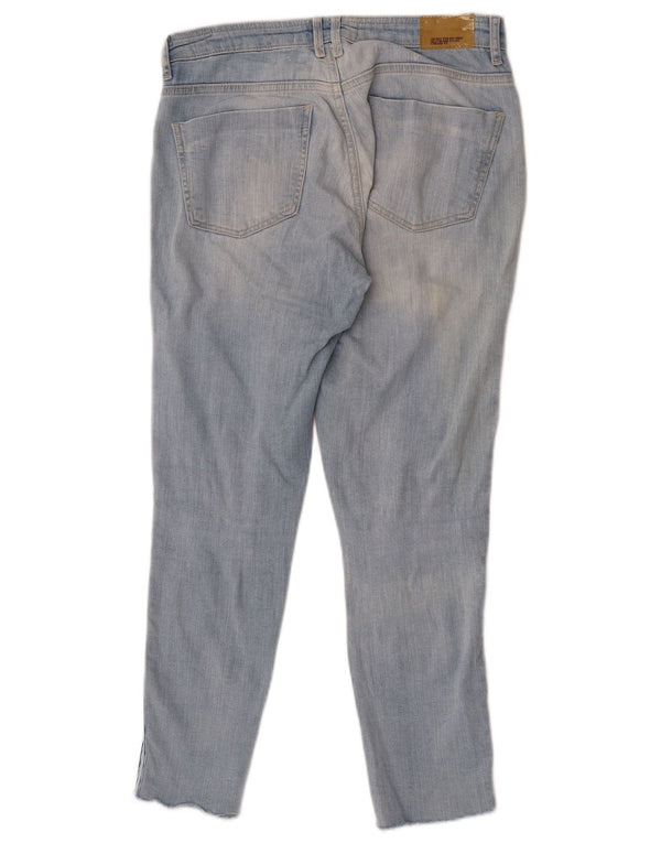 Damskie jeansy Zara Slim EU 38 Small W28 L27 Niebieski blok kolorów