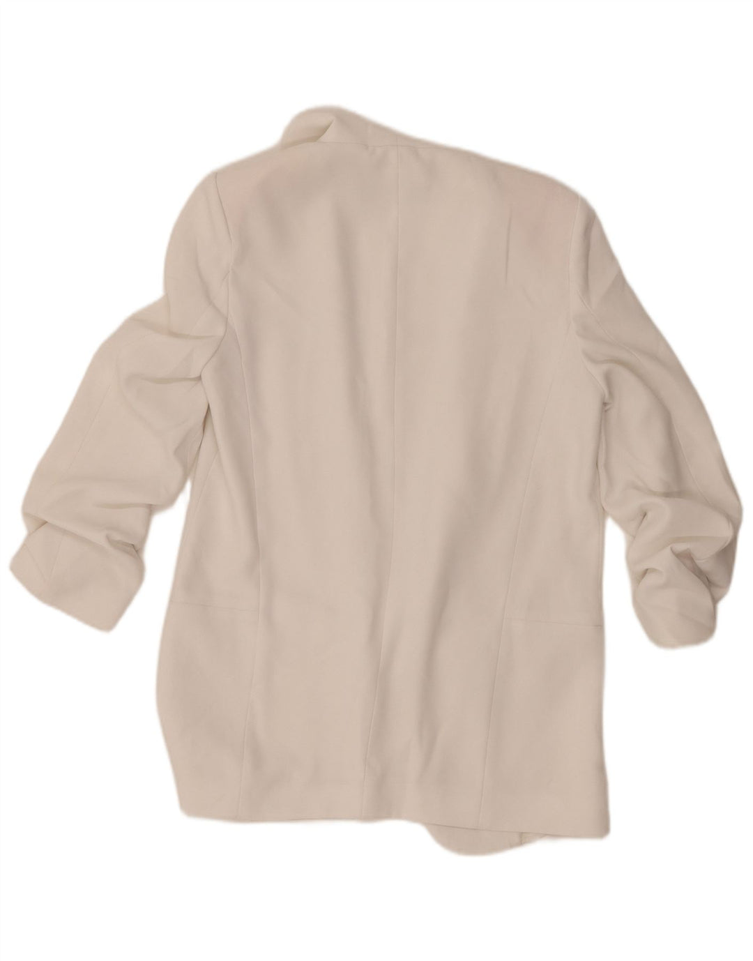 Damska marynarka Zara z rękawami 3/4 i otwartymi UK 10, mała, biała