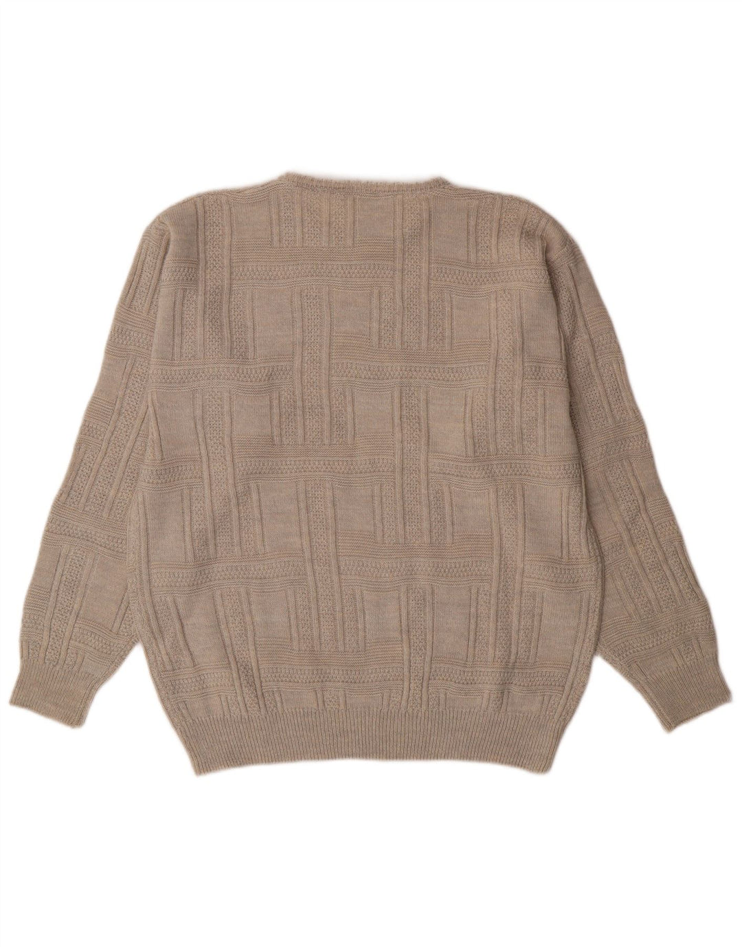 NICK TAYLOR Mens Crew Neck Jumper Sweater Medium Grey Acrylic