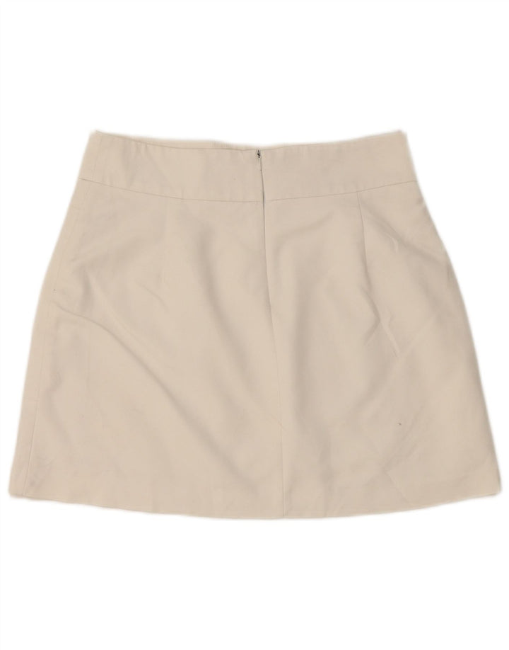 Spódnica mini damska Zara, średnia W28, biała bawełna