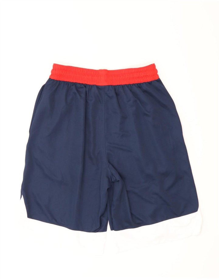Męskie spodenki sportowe Nike Dri Fit, małe, granatowe, z poliestru w blokach kolorów