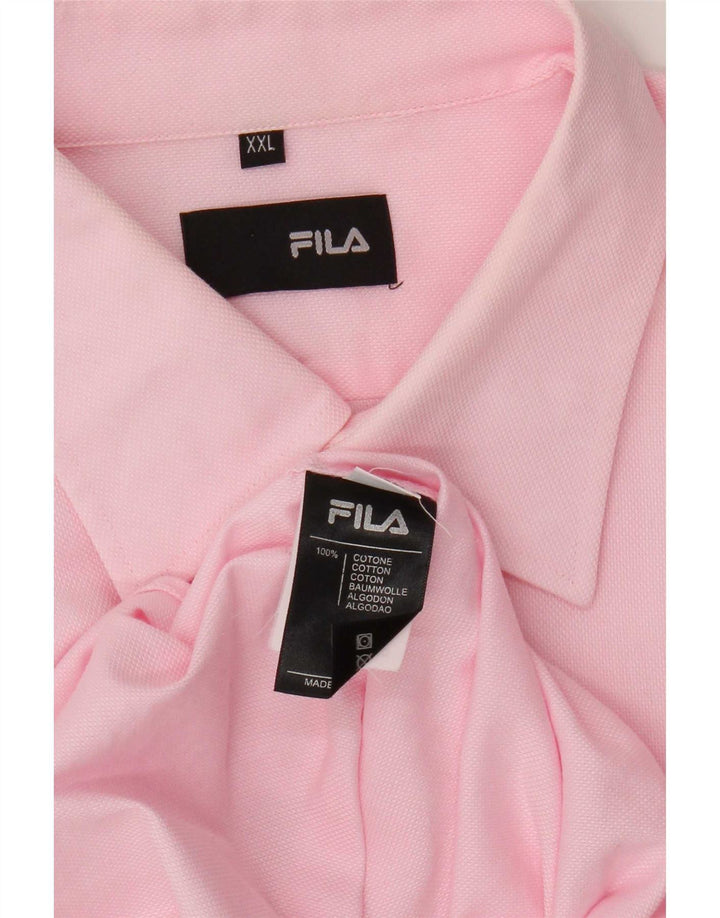 Koszula męska Fila 2XL Różowa, bawełniana