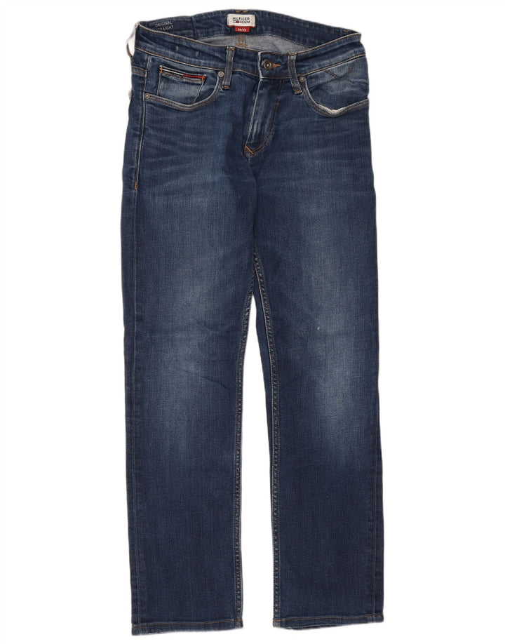 Damskie proste dżinsy Tommy Hilfiger W30 L28 Niebieskie bawełniane