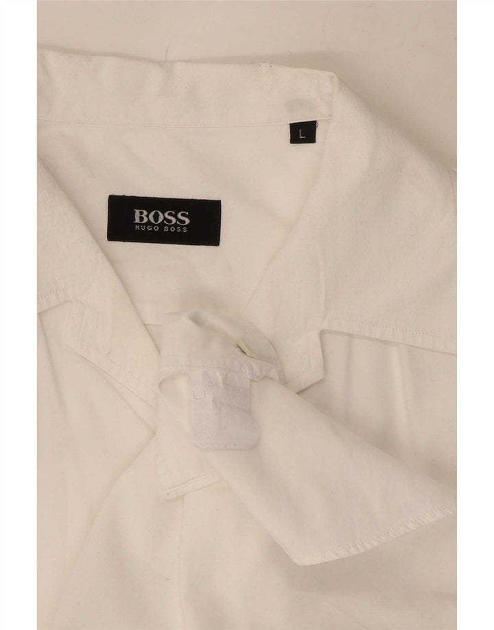 Koszula męska Hugo Boss, duża, biała, bawełniana