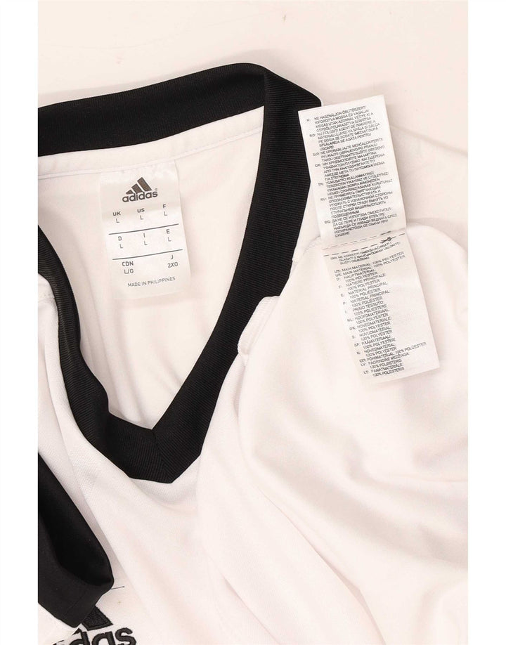 Adidas Męska koszulka Climalite Top, duża, biała, z poliestru