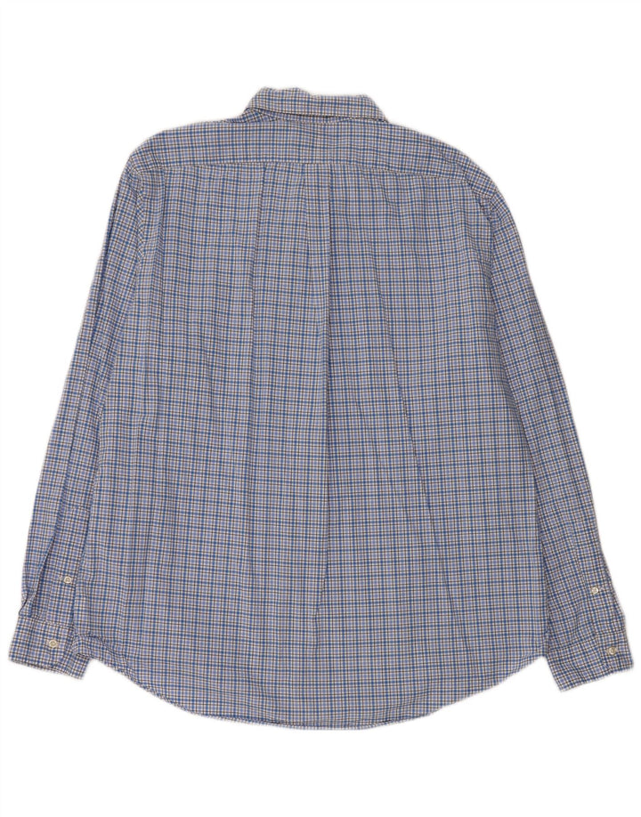 RALPH LAUREN Mens Shirt XL Blue Check Cotton