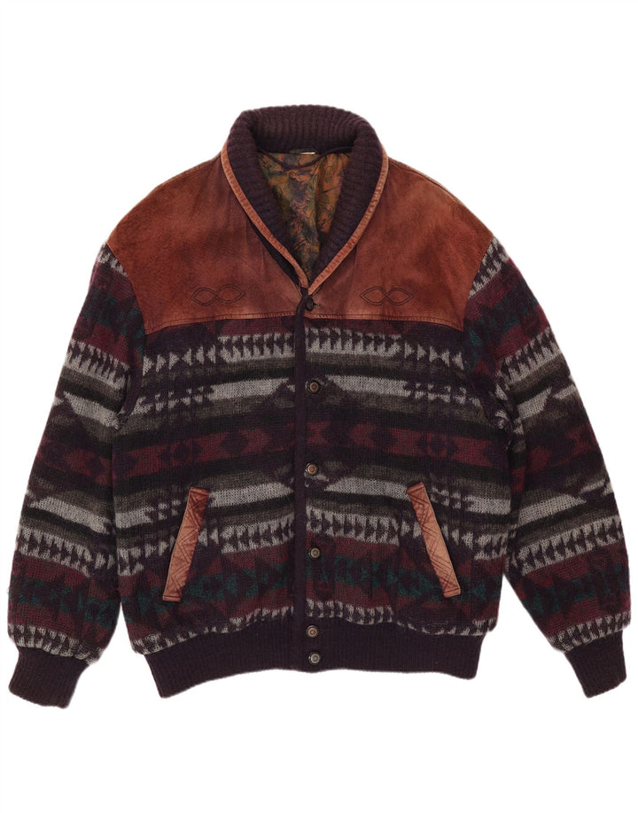 Męska dzianinowa kurtka bomber C&A, średnia, wielokolorowa Fair Isle