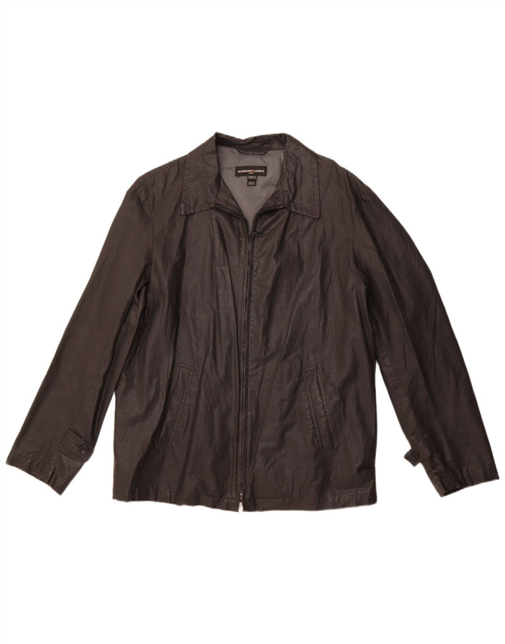 MARLBORO CLASSICS Męska kurtka bomberka EU 48 Średnia czarna lniana