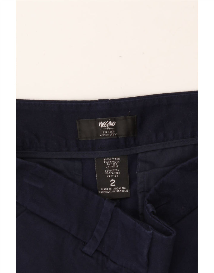 MOSSIMO Womens Stretch Chino Shorts US 2 XS W30  Navy Blue Cotton Vintage Mossimo and Second-Hand Mossimo from Messina Hembry 