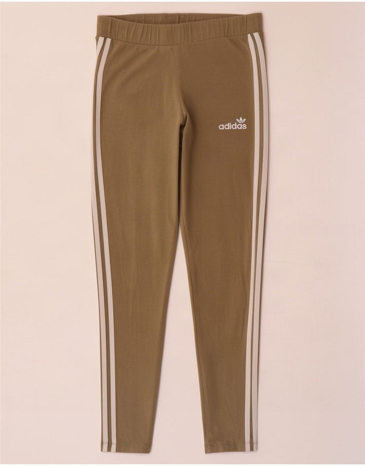 Legginsy damskie Adidas UK 14, średnia bawełna khaki