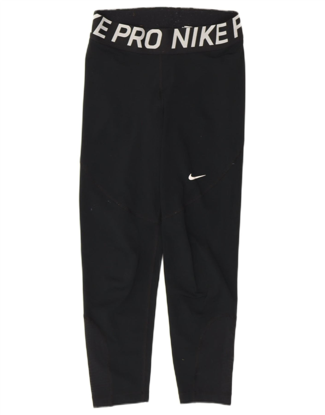 NIKE Womens Graphic Capri Leggings UK 10 Small  Black Polyester