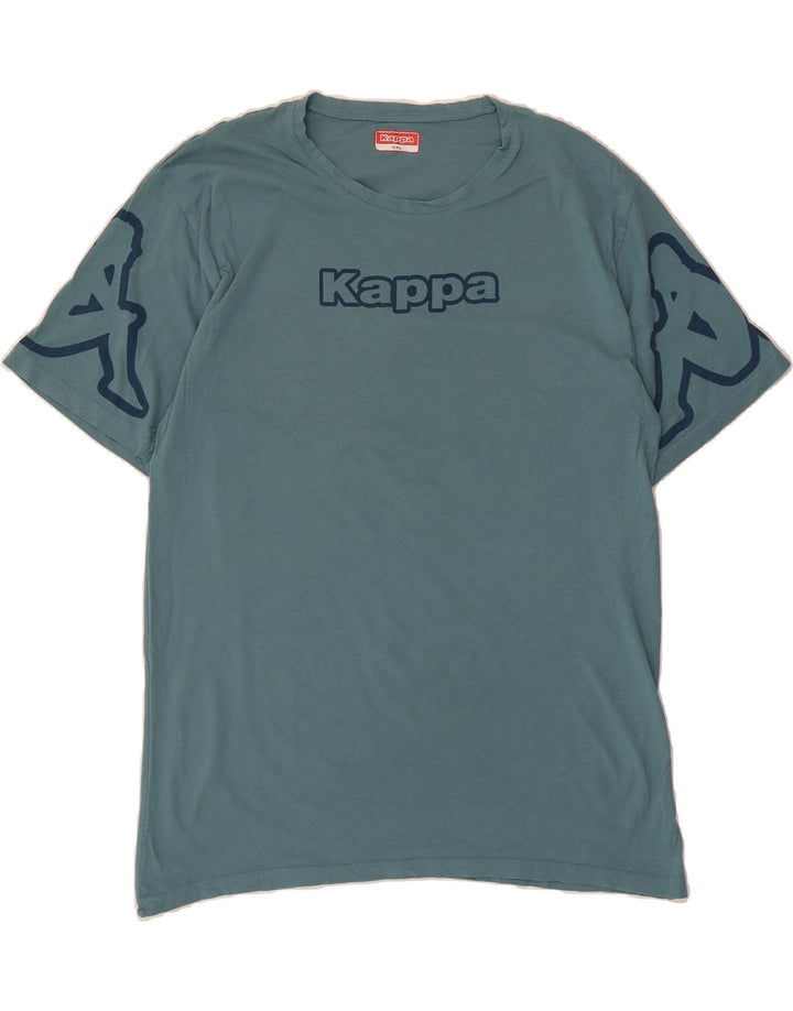 KAPPA Mens Graphic T-Shirt Top 2XL Blue Vintage Kappa and Second-Hand Kappa from Messina Hembry 