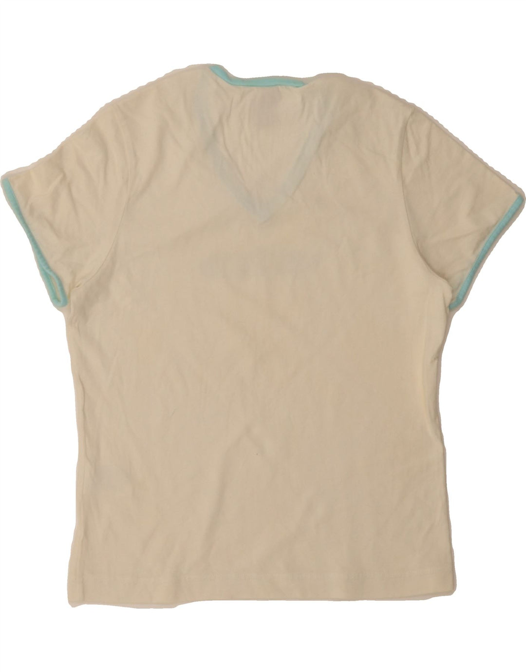 FILA Womens T-Shirt Top IT 40/42 Small Off White Cotton Vintage Fila and Second-Hand Fila from Messina Hembry 