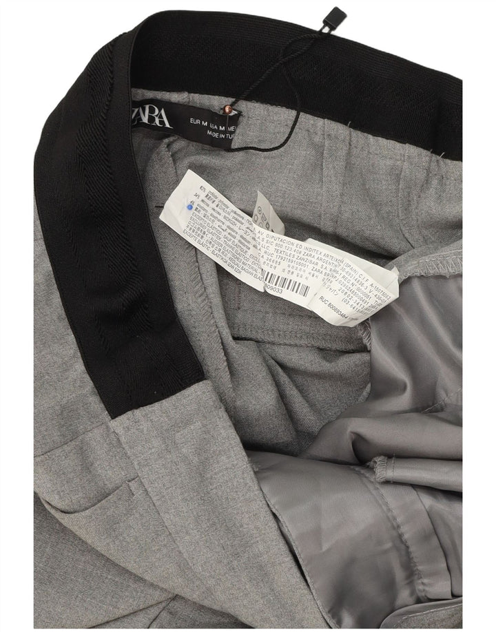 Spodnie damskie Zara Slim Chino, średnie W30 L28, szary poliester