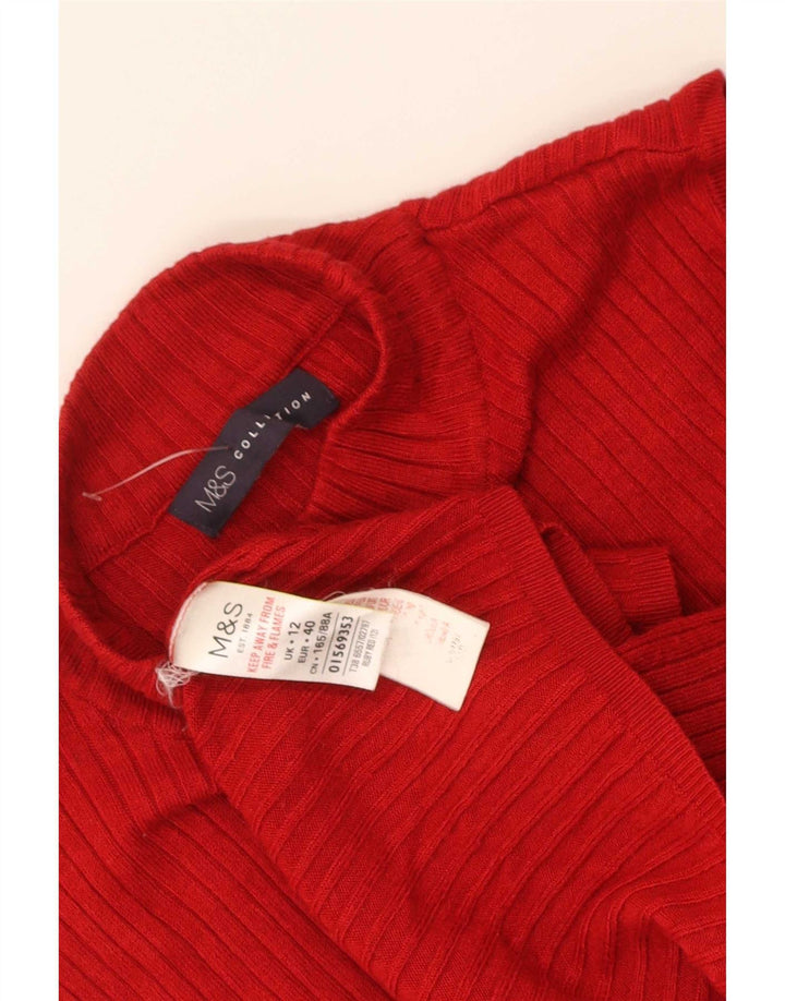 Marks & Spencer Damski podkoszulek bez rękawów UK 12, średni czerwony, wiskoza
