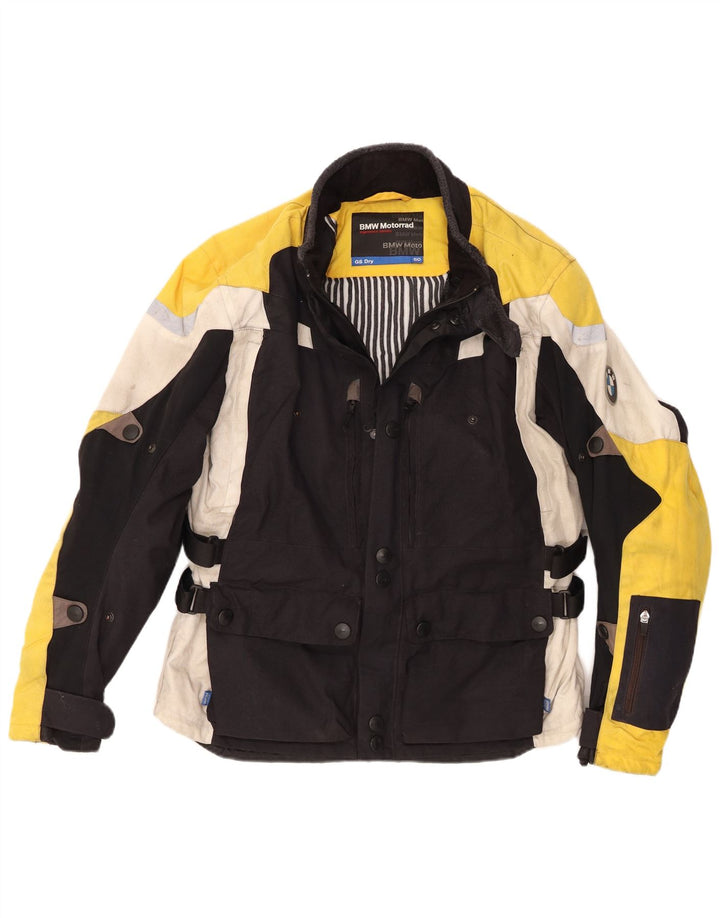 Męska kurtka motocyklowa BMW Motorrad UK 40, duża, czarna, z blokami kolorów