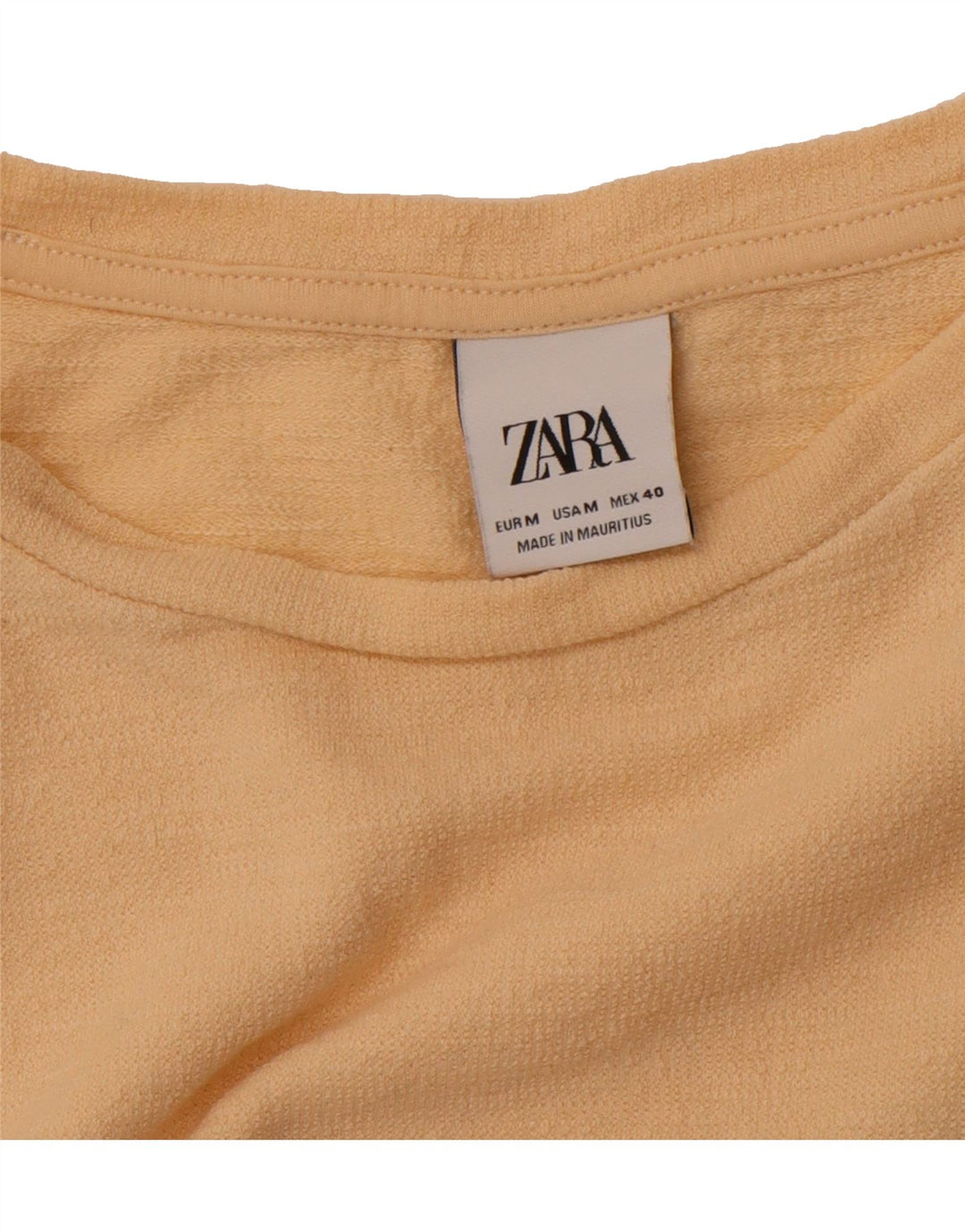 ZARA Womens Oversized Graphic T-Shirt Top UK 14 Medium Beige Vintage Zara and Second-Hand Zara from Messina Hembry 