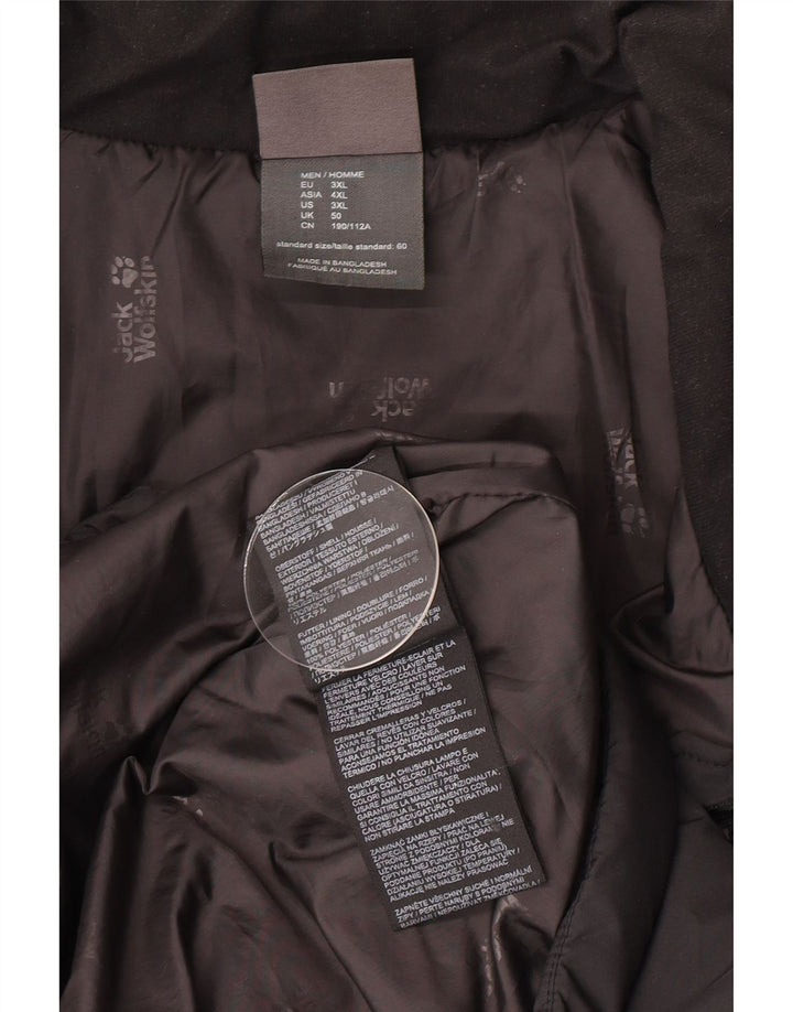 Męska kurtka Jack Wolfskin z podszewką UK 50 3XL, czarny poliester