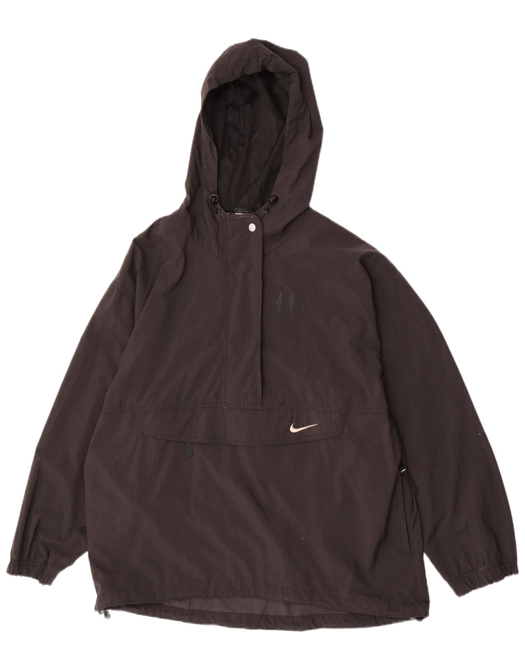 Damska kurtka Anorak z kapturem i dużym kapturem Nike US 8/10 Średni czarny nylon