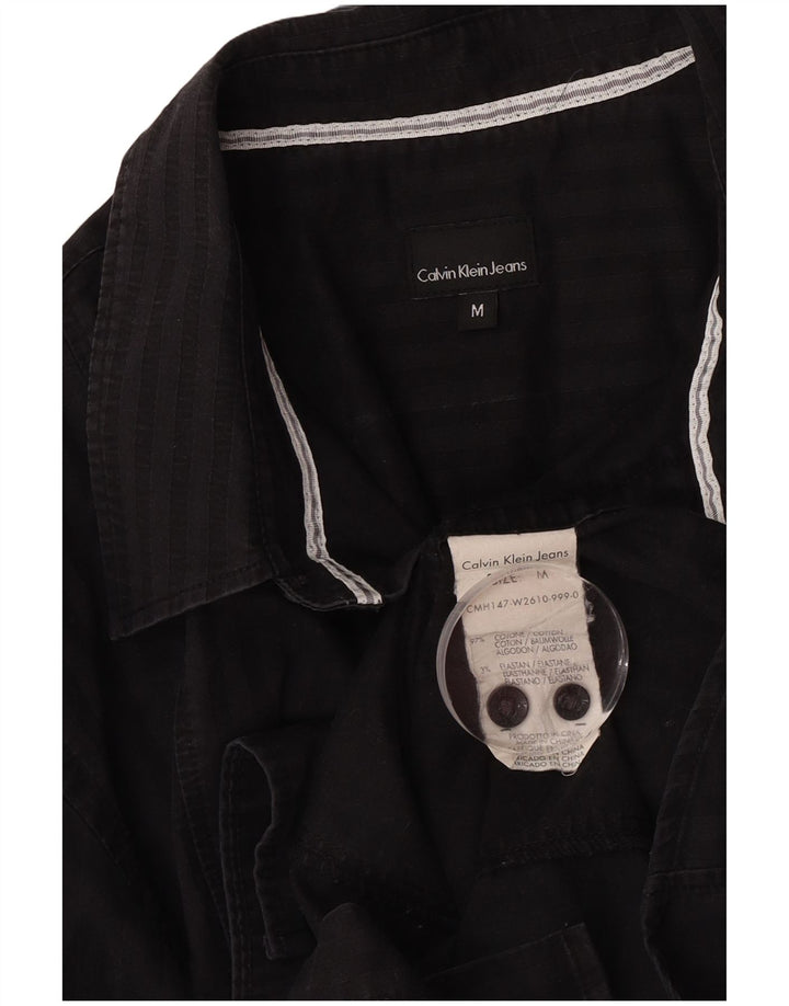 Koszula męska Calvin Klein Jeans, bawełniana, w średnie czarne paski