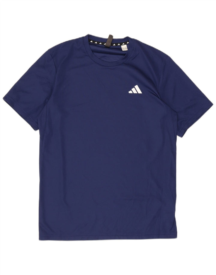 Męski t-shirt ADIDAS Aeroready, mały, granatowy, poliester