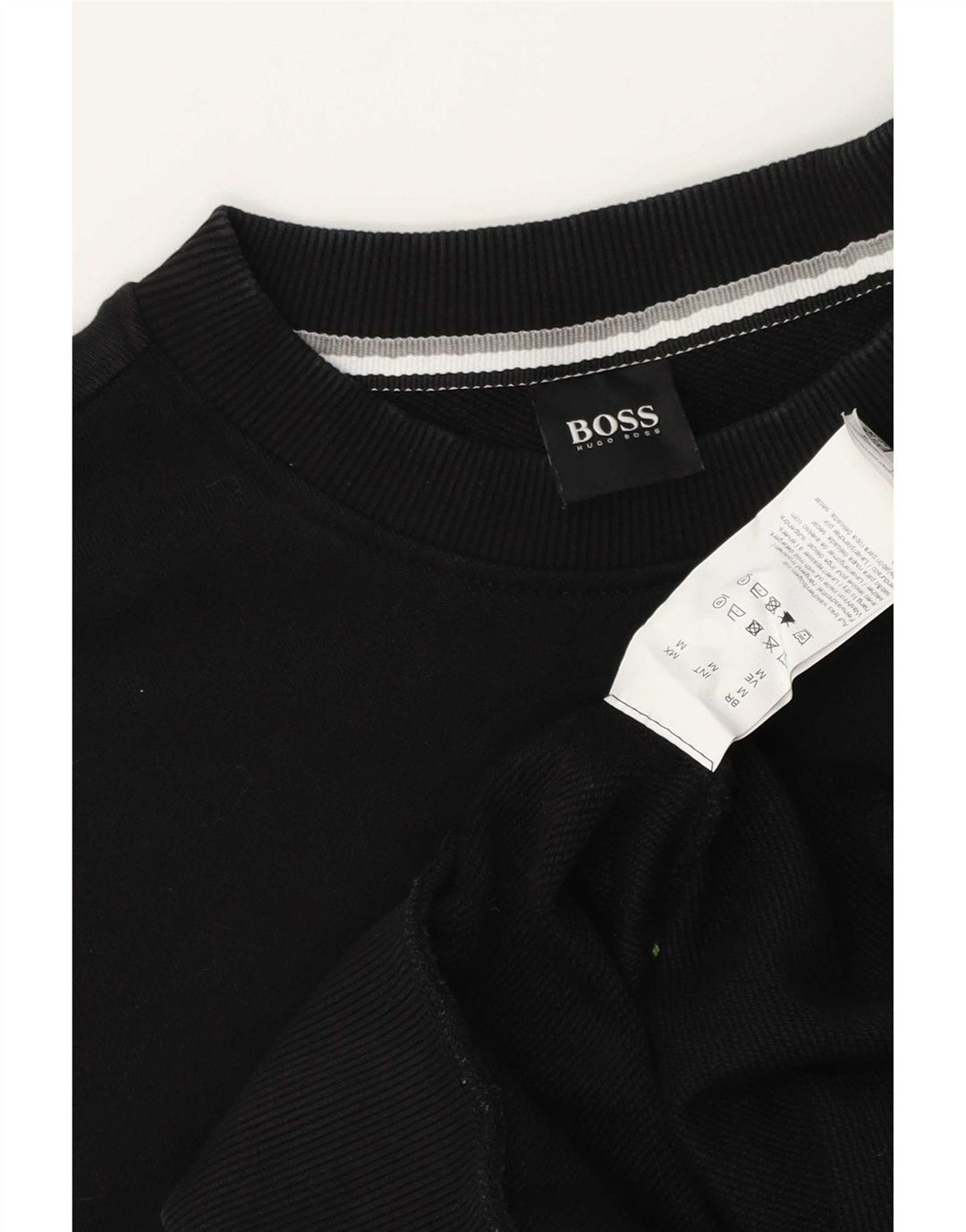 Męska bluza z grafiką Hugo Boss, średnia czarna bawełna
