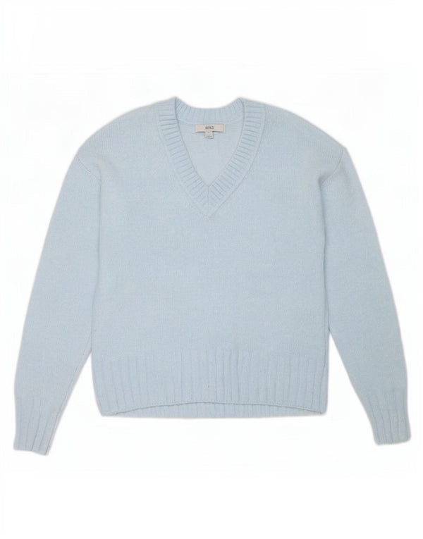 Marks & Spencer Damski sweter oversize z dekoltem w kształcie litery V, UK 6 XS, niebieski