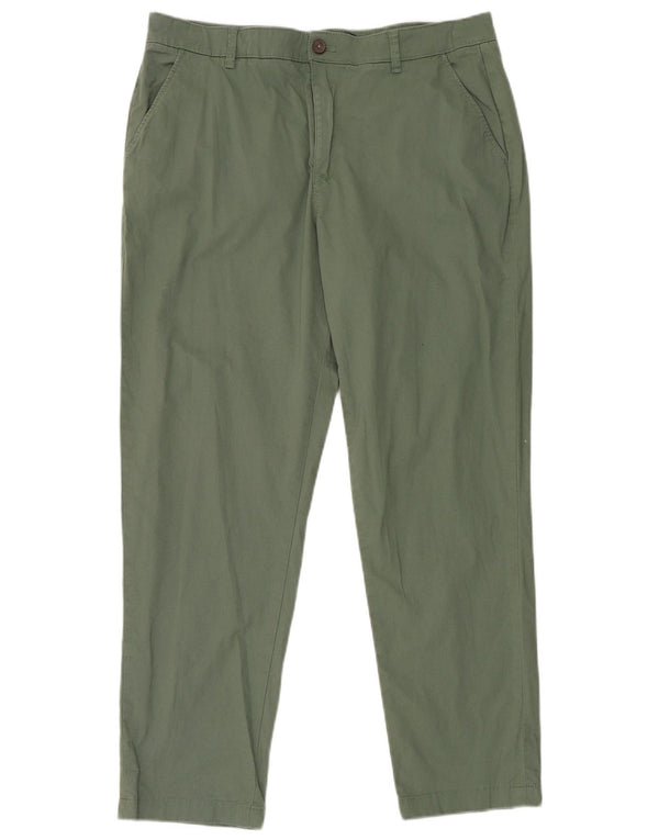 Crew Clothing Damskie zwężane spodnie Chino UK 16 Large W36 L30 Green