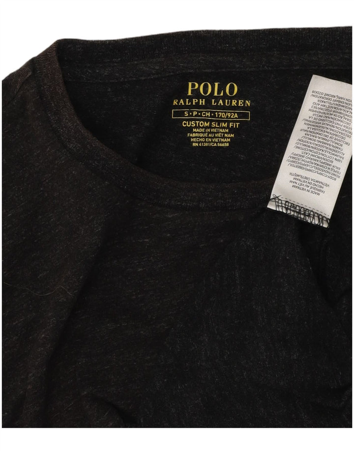 POLO RALPH LAUREN Męski T-shirt o dopasowanym kroju, mały, szary nakrapiany