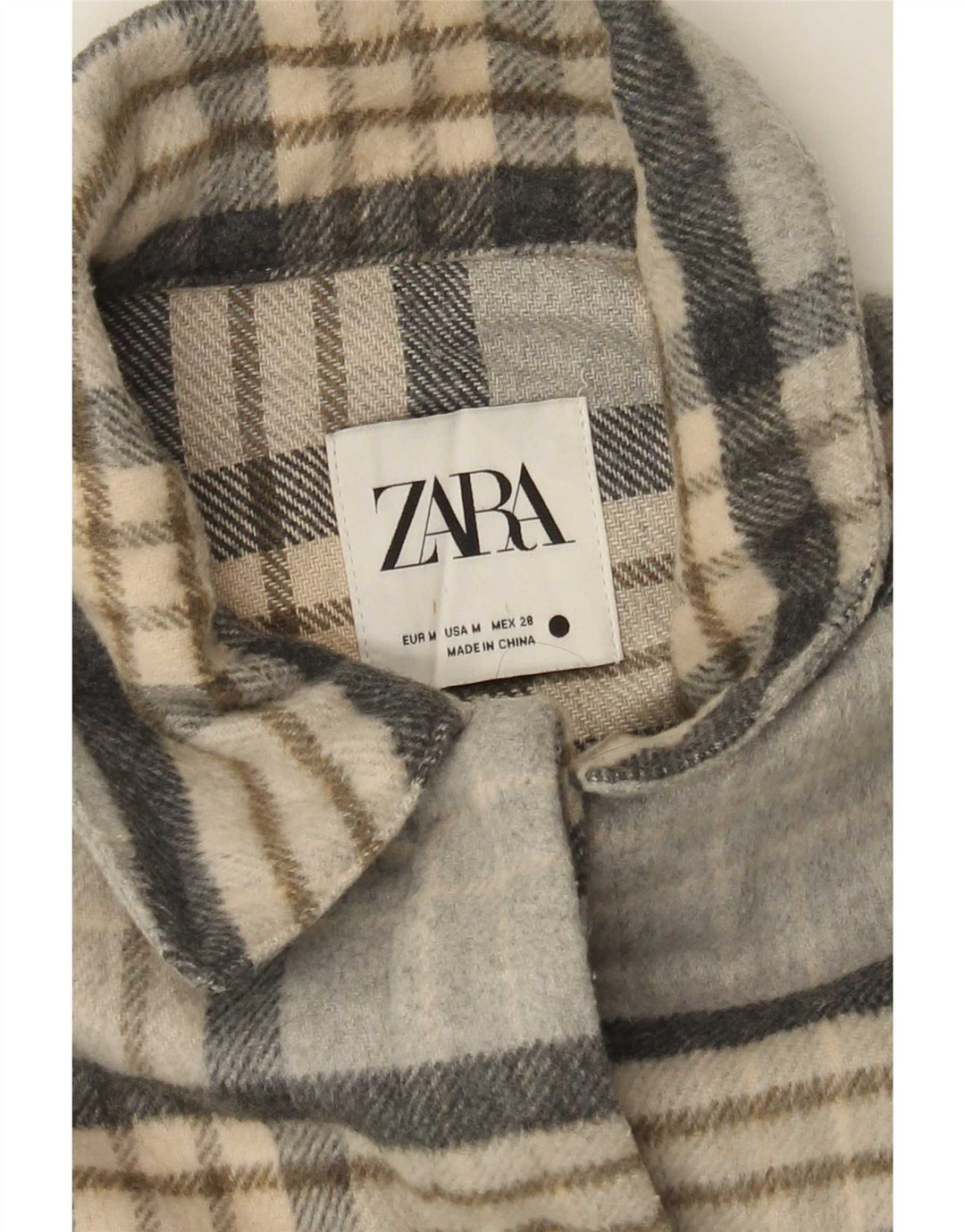 Kurtka damska Zara Shacket UK 14 w średnią szarą kratę