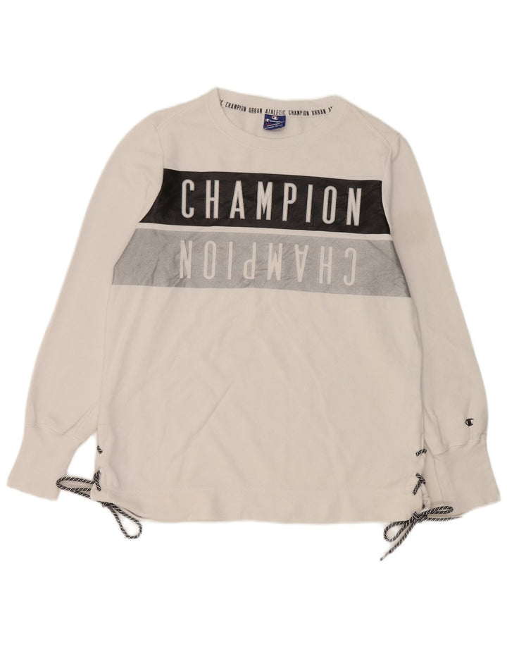 Męska bluza z grafiką Champion XL, biała, bawełniana